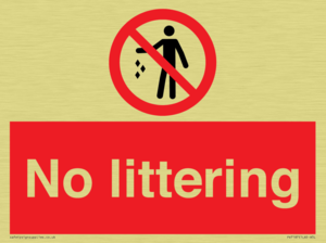 No littering